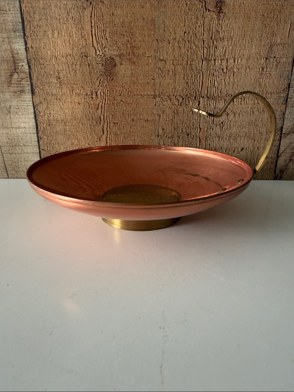 Vintage Coppercraft Guild Copper & Brass Candle Holder